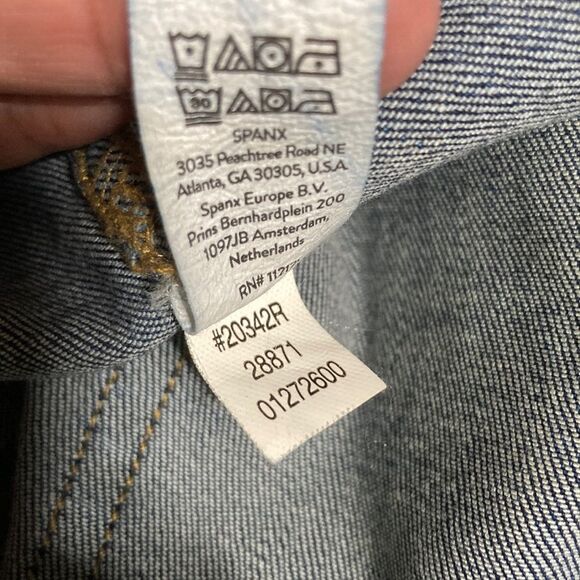 SPANX Denim Skinny Jeans Stretch Blue Jeggings Womens Small - Picture 11 of 12